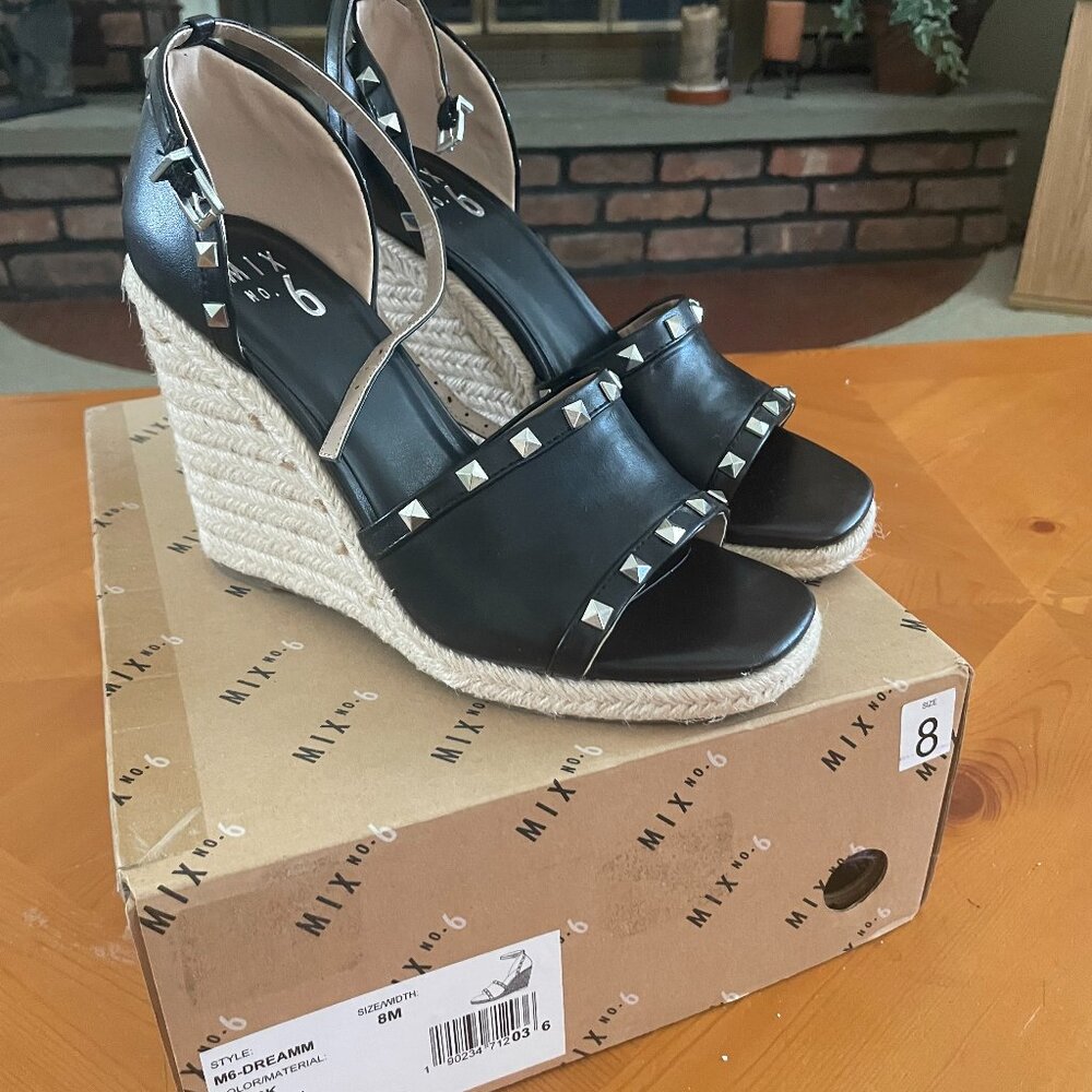 Black Heels Sandals Like New